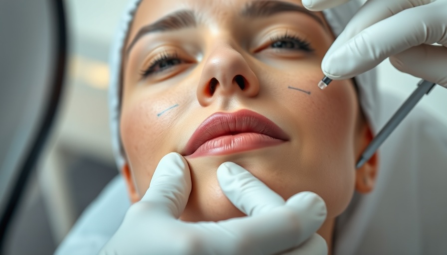 Woman undergoing quiet facelift procedure in clinic.