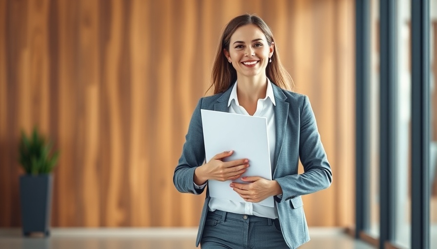 Confident woman leader in modern office, highlighting global wellness leadership.