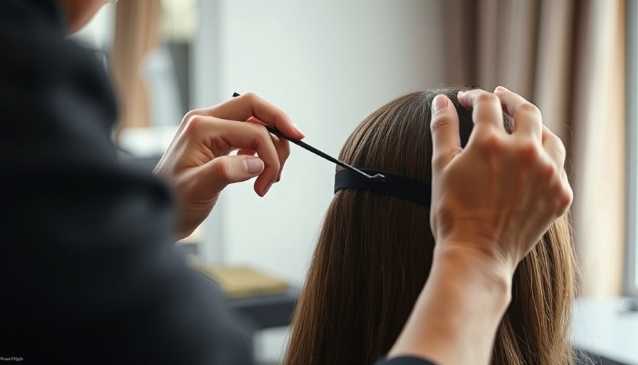 Stylist fitting a wig cap, #WigTok community focus.