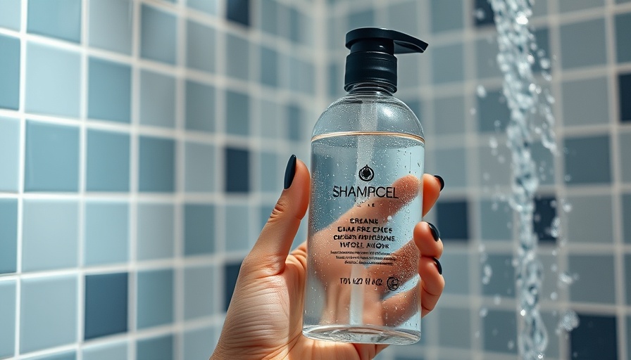 Ouai Fine Hair Shampoo bottle in shower.