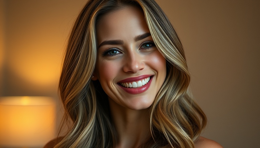 Elegant woman with light bronde hair smiling warmly.