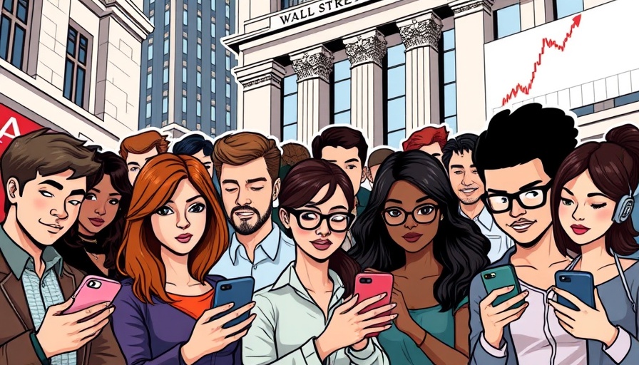 Diverse Americans investing in stock market at Wall Street.