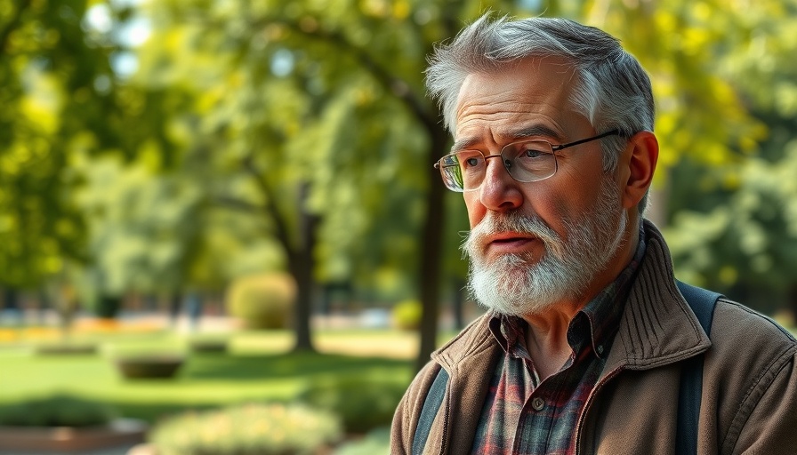 Man discussing tourist scams in Paris in a park setting.