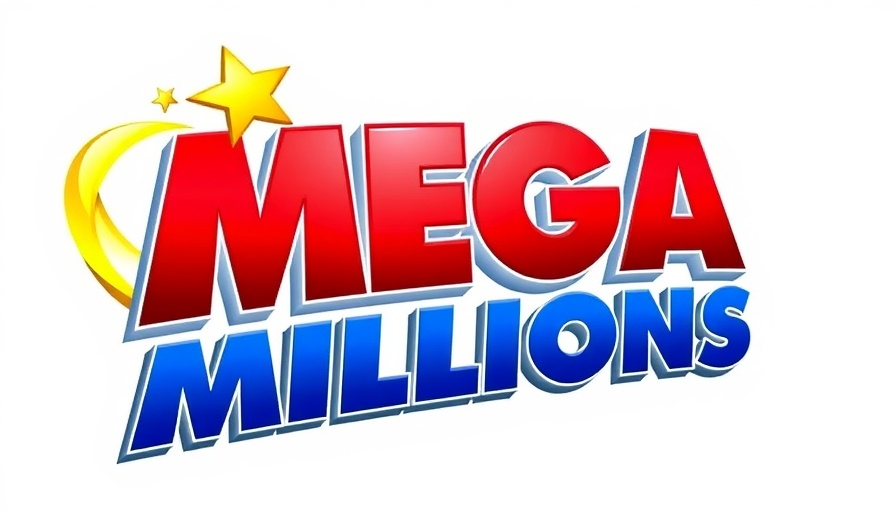 Mega Millions jackpot $600 million logo with star ball.