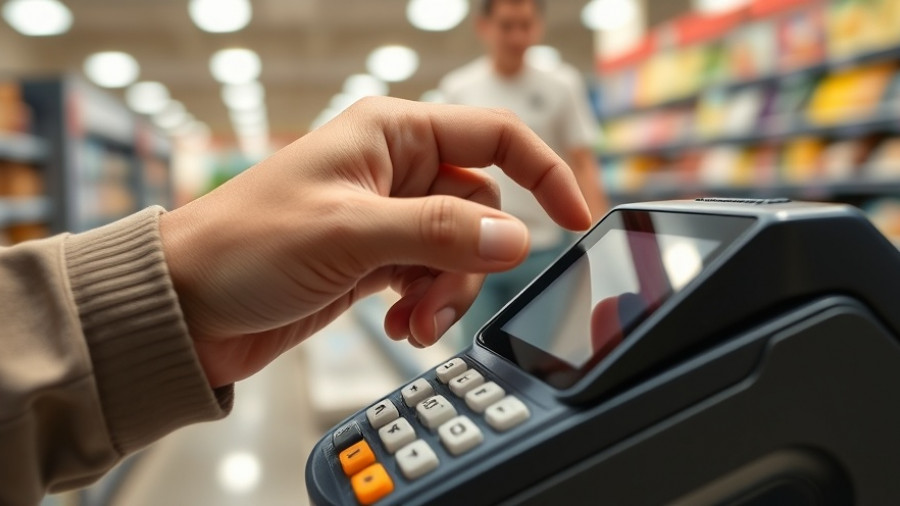 EBT card used at payment terminal during government shutdown.