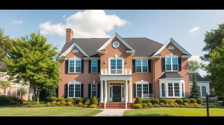 Beautiful suburban home emphasizing security, surrounded by nature.