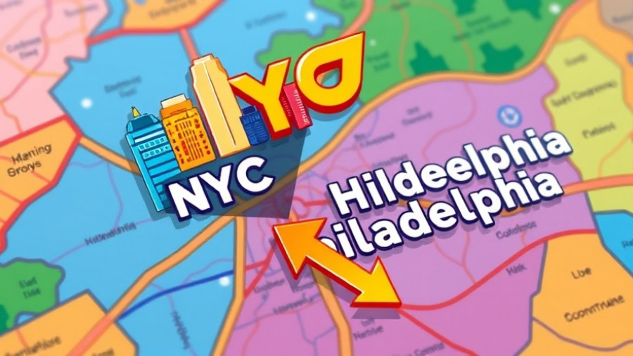 Map illustration of NYC to Philadelphia migration