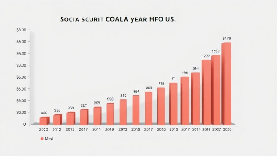 Bar chart showing Social Security COLA trends from 2012 to 2025.