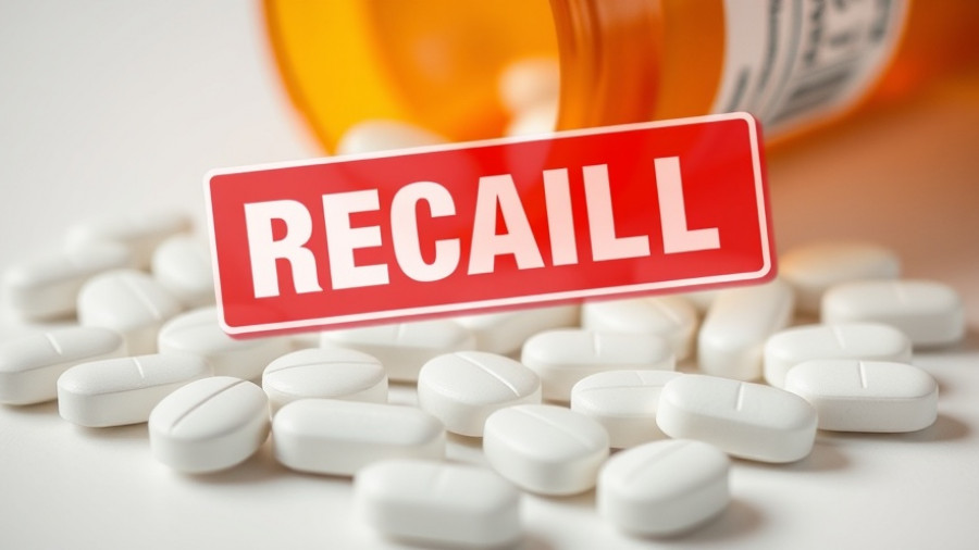 White pills with recall warning symbol indicating Atorvastatin recall.