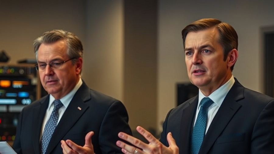 Tech CEOs discussing troop deployment halt at a formal event.