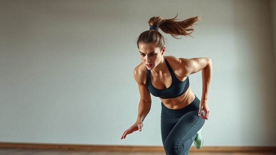 Woman performing plyometric exercises for women indoors.