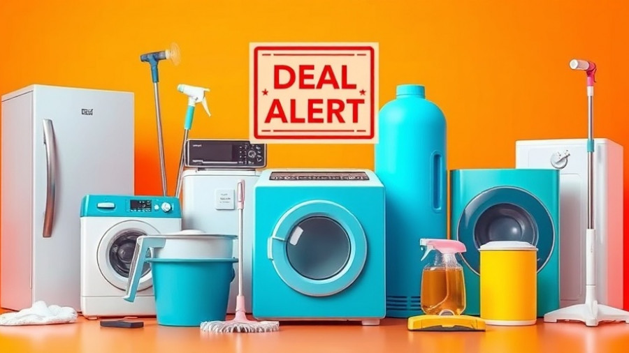 Way Day Sales cleaning appliances deal alert on orange background.