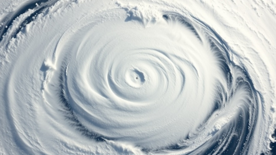 Hurricane Melissa impact on Pennsylvania: swirling hurricane seen from satellite.