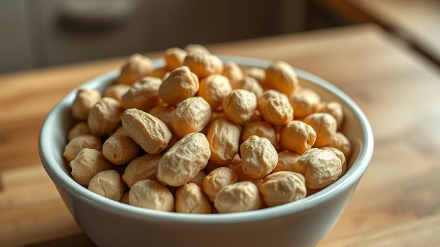 Delaying peanut exposure: salted peanuts in a bowl.