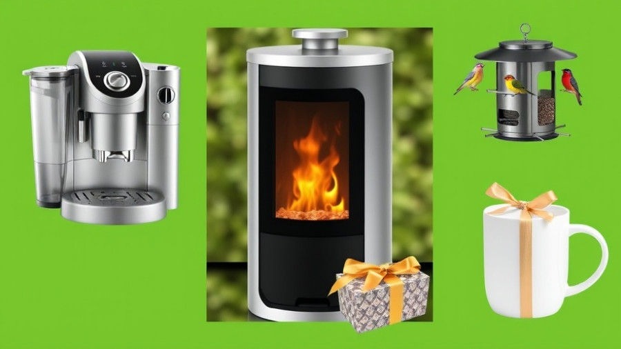 Top gifts for homebodies: coffee machine, stove, bird feeder, ember mug.