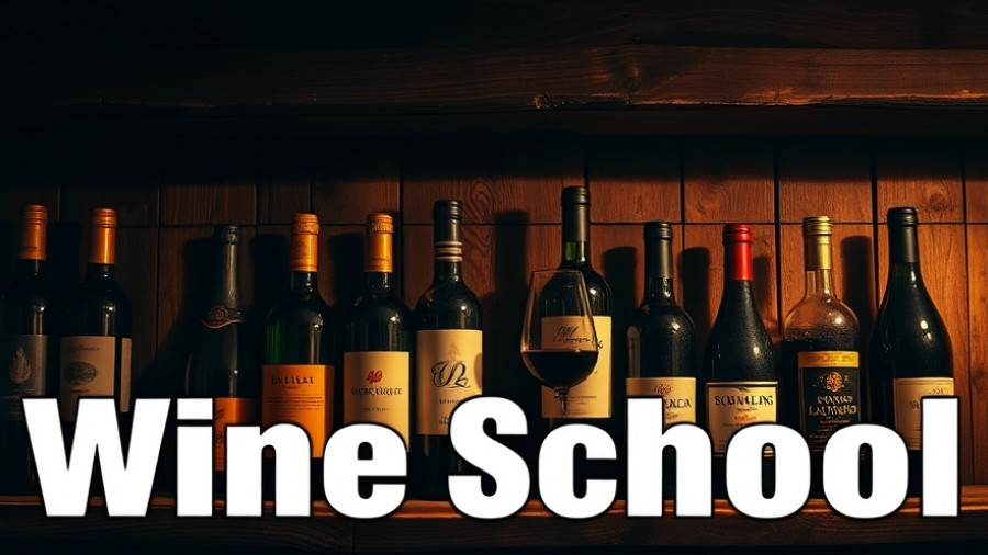 Rustic wine shelf at Philadelphia wine school with assorted bottles