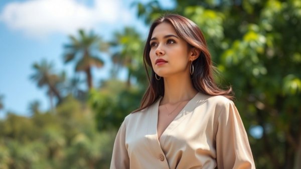 Brittany Snow Mental Health Advocacy advocate in beige outfit outdoors.