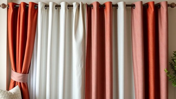 Assorted luxurious thermal curtains in various colors and textures for 2025.