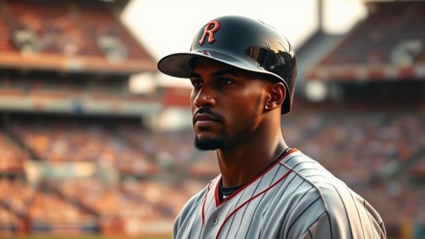 MLB player stands focused on field amidst gambling scandal.