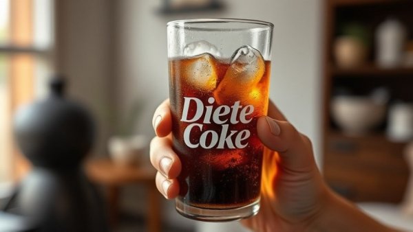 Hands holding a glass of Diet Coke, illustrating Diet Coke Effects on Blood Sugar.
