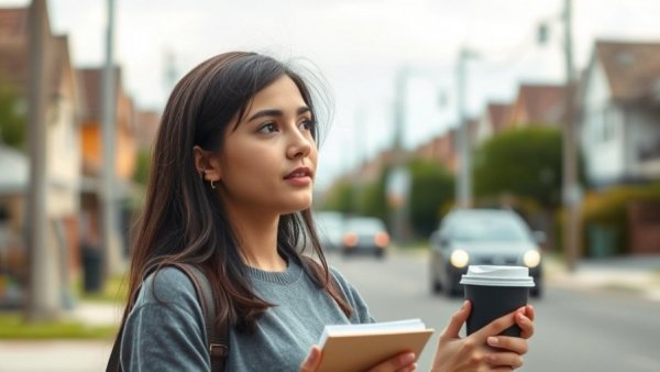 Eldest daughter syndrome concept image, thoughtful woman on porch.