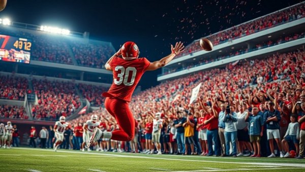Susquehanna Township Football Victory celebration on the field.