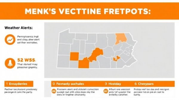 Winter storm watch map in Pennsylvania with dates and affected areas.