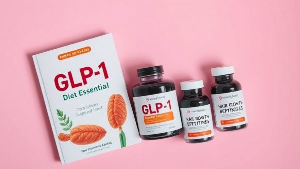 GLP-1 Starter Pack Essentials: cookbook, booster, peptides in a stylish setup.