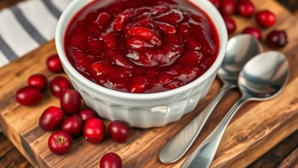 Fresh cranberry sauce in bowl showcasing health benefits.