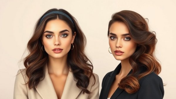 Women with 2026 80s hairstyles, one with headband and blazer.