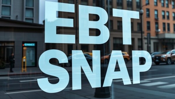 SNAP and EBT acceptance sign on store window highlighting Trump administration SNAP funding threat.