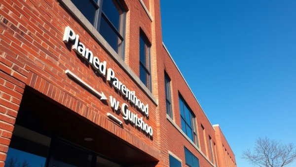 Planned Parenthood building under clear blue sky