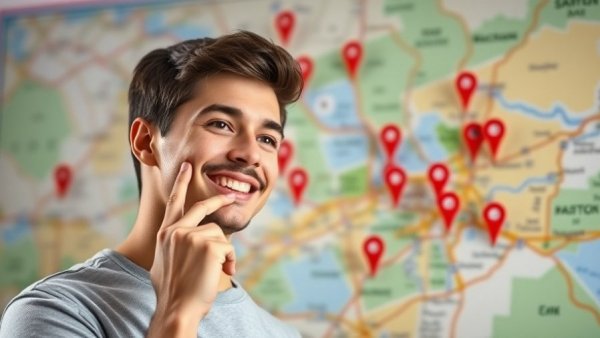 Map of Bucks County with top towns highlighted by a pointing man.