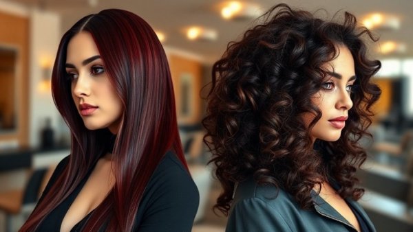 Trendy 2025 hair colors on stylish women in salon.