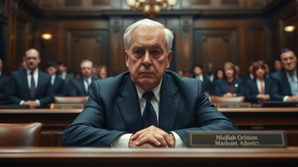 Official setting with person in a suit related to Supreme Court ruling.