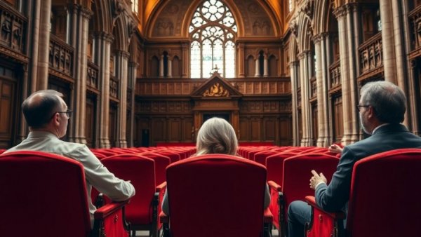 Panel discussion on political violence and civility in America held in a cathedral.