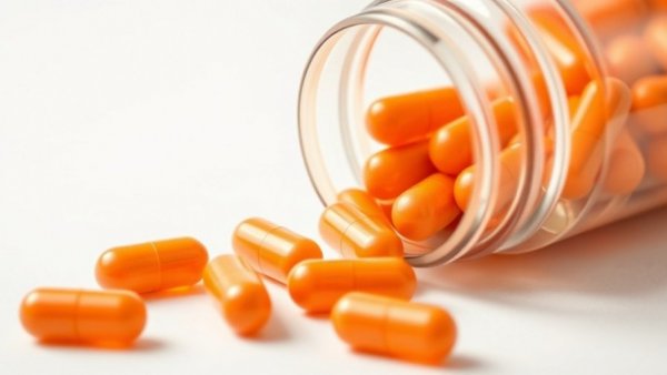 Close-up orange Adderall capsules in bottle related to startup indictment.