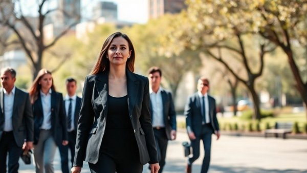 Focused group walking in park discussing Immigrant Registration Requirement.