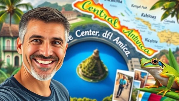 Vibrant collage representing loves and hates of visiting Central America.