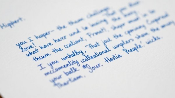 Close-up of a handwritten letter related to FBI Epstein Files.