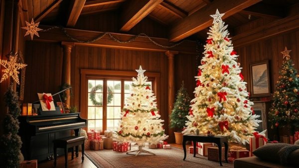 Festival of Trees at Pearl S. Buck House festive living room decorated for Christmas