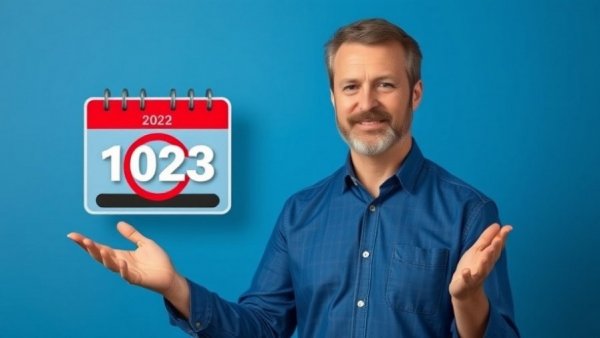 Man presenting Social Security 10-Year Rule, calendar and warning symbol.