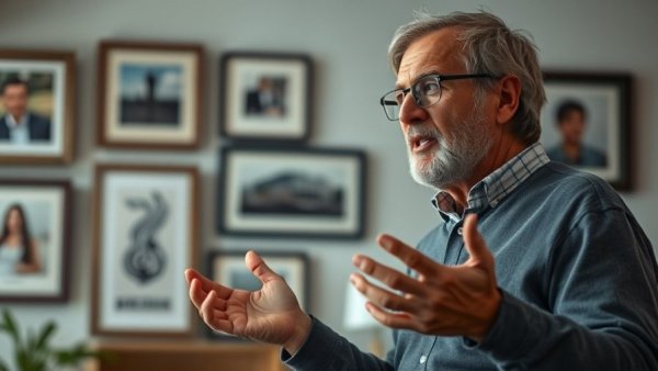 Middle-aged man discussing travel tips indoors, BAD AI Travel Advice.