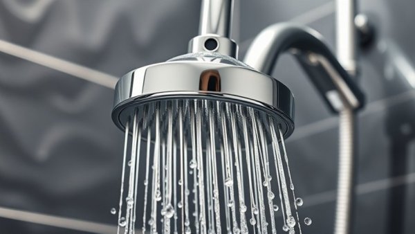 High-quality chrome shower head spraying water in jets, best shower heads.