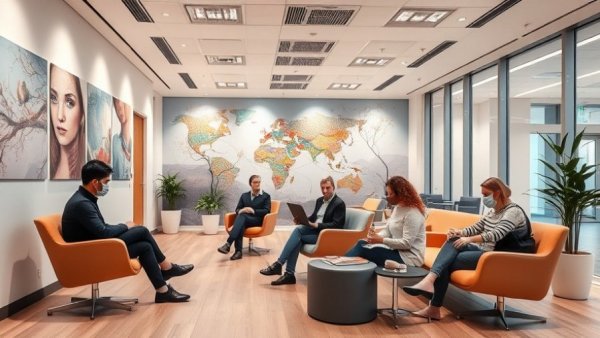 Montgomery County mental health crisis center calming interior with individuals.