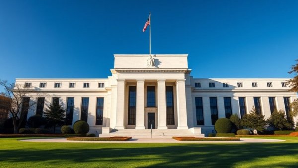 Federal Reserve investigation implications on economy, exterior building.