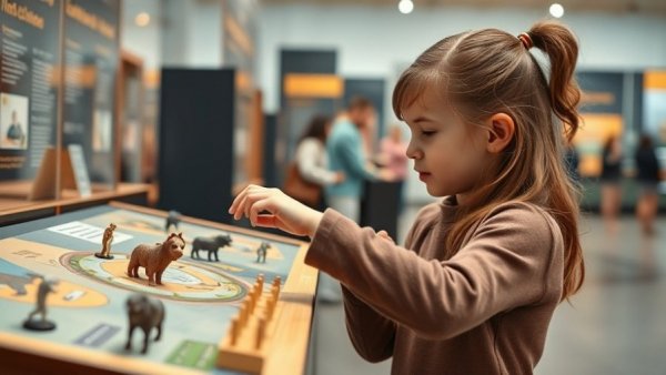 Child interacts with an exhibit at Children of Gettysburg 1863 Museum.