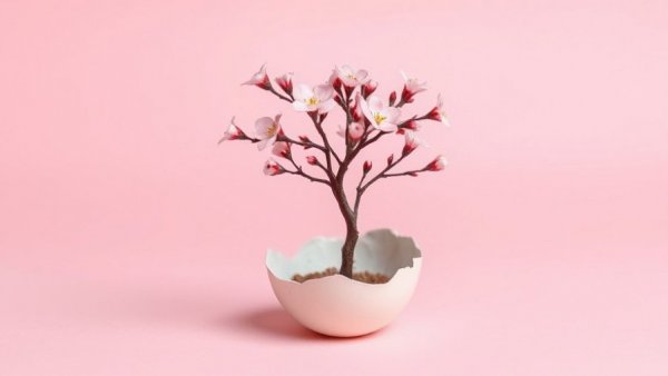 Cherry blossom tree symbolizing hope and growth, relevant to cancer survival rates.