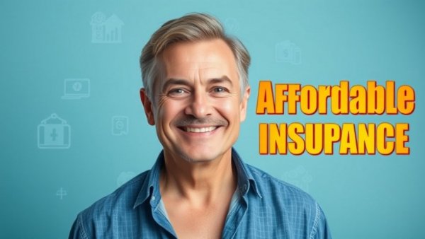 Lowest price Medicare supplement plan promotion with smiling man.