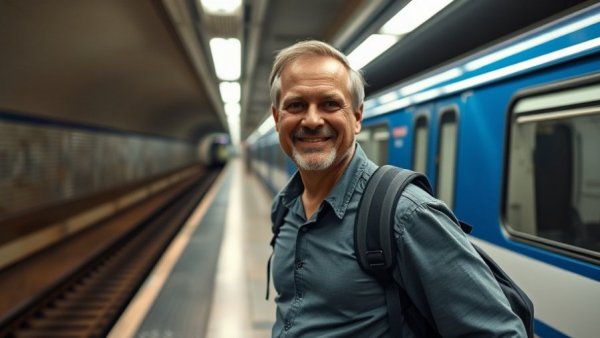 Man on Paris Metro platform discussing do's and don'ts